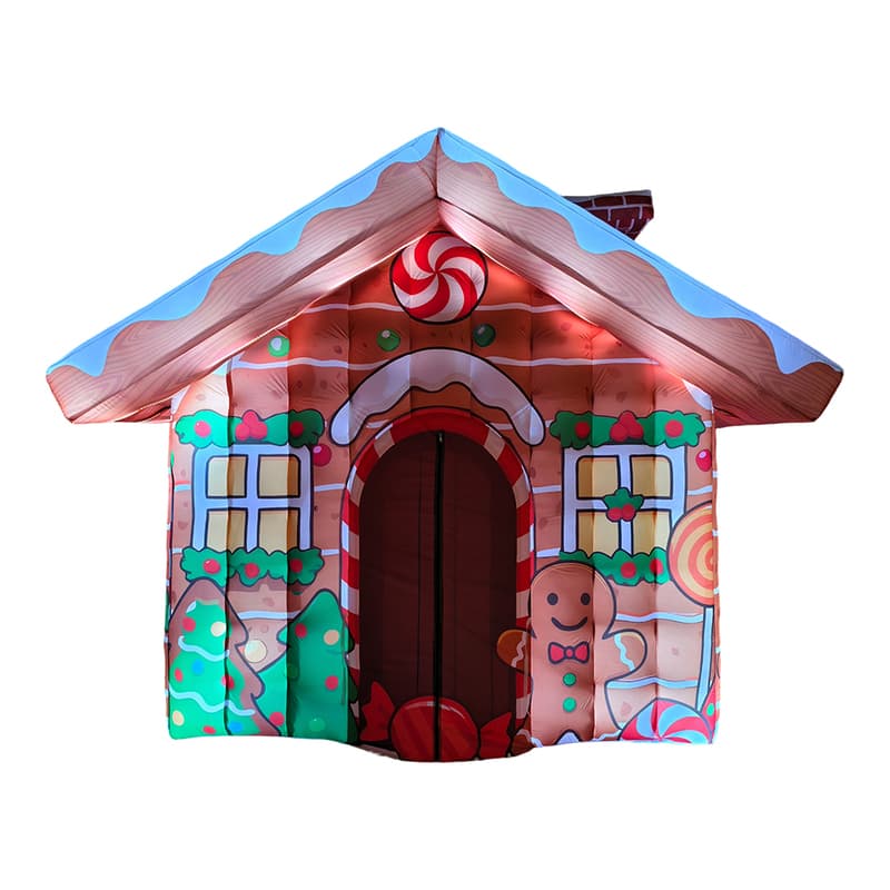 Commercial Inflatable Santa Claus Grotto Gingerbread House